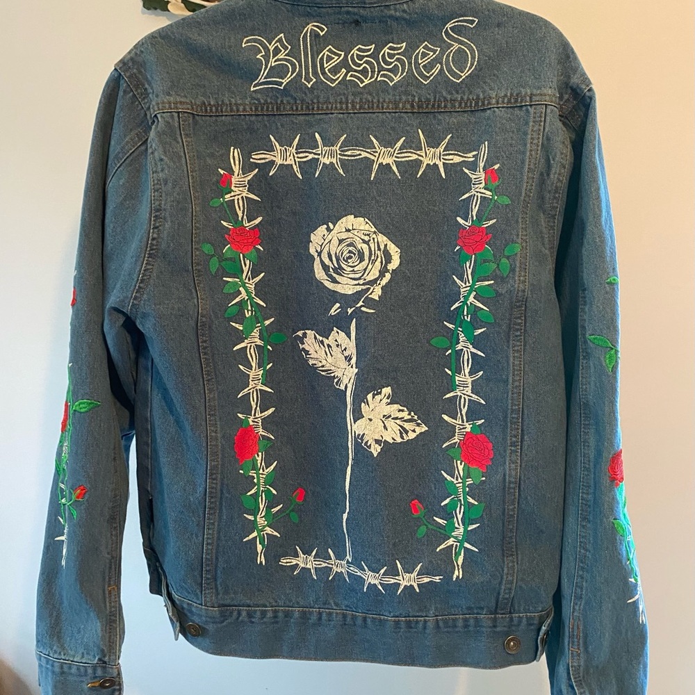 Brooklyn cloth co blessed floral denim jacket - Picture 4 of 12